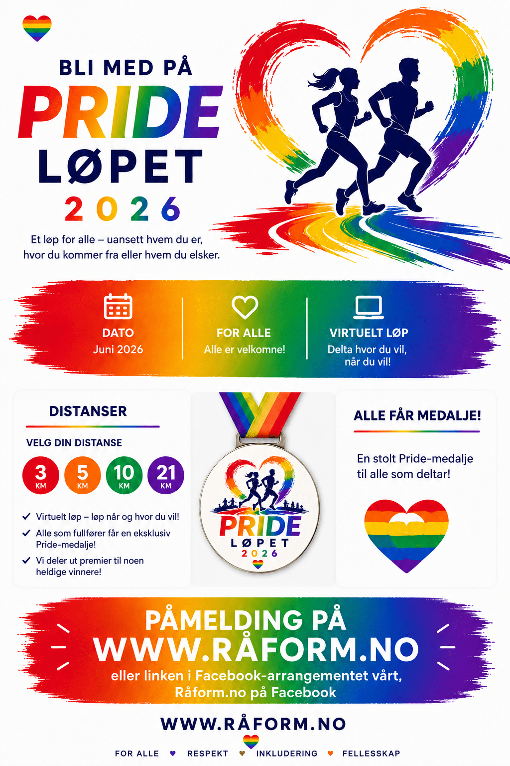PRIDE LØPET 2026 - RåForm