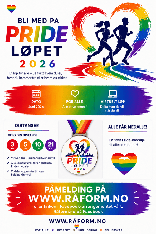 PRIDE LØPET 2026 - RåForm